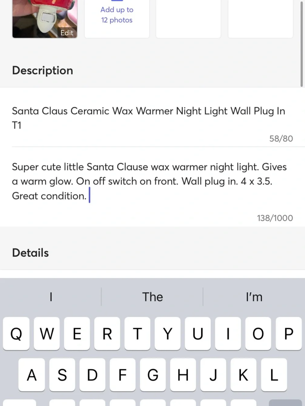 Santa Claus Ceramic Wax Warmer Night Light